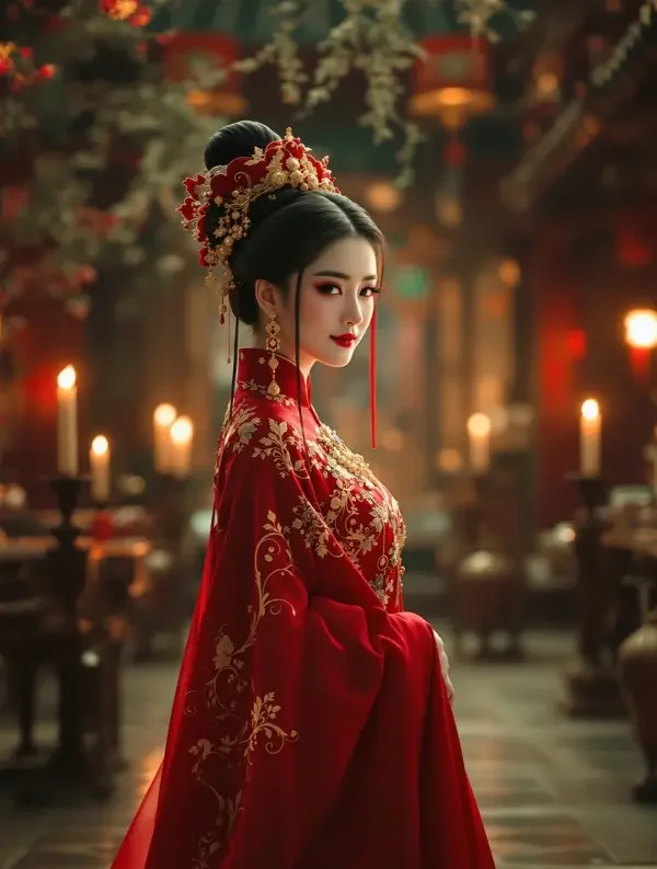 短剧网站《落城新娘》古装题材短剧竖版海报